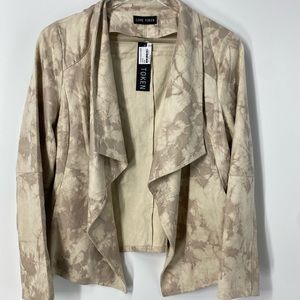 Faux Suede Jacket by Love Token. Beige. NWT. Size medium.